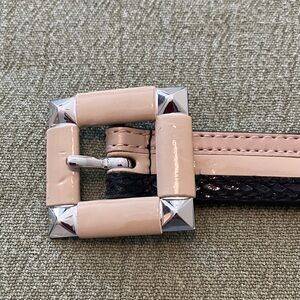 WHBM Studded Beige and Black Belt - Like new!